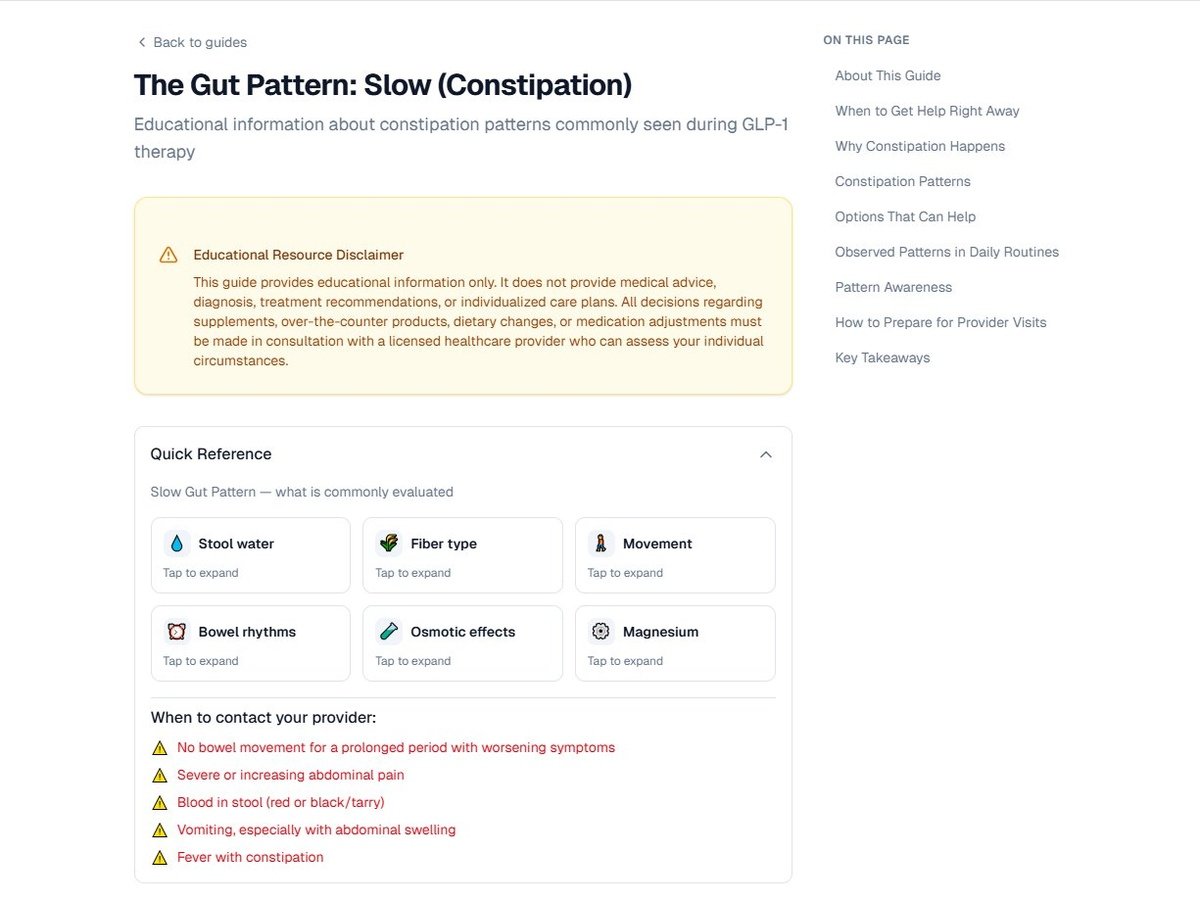 Educational module screen in The Gut Lab app